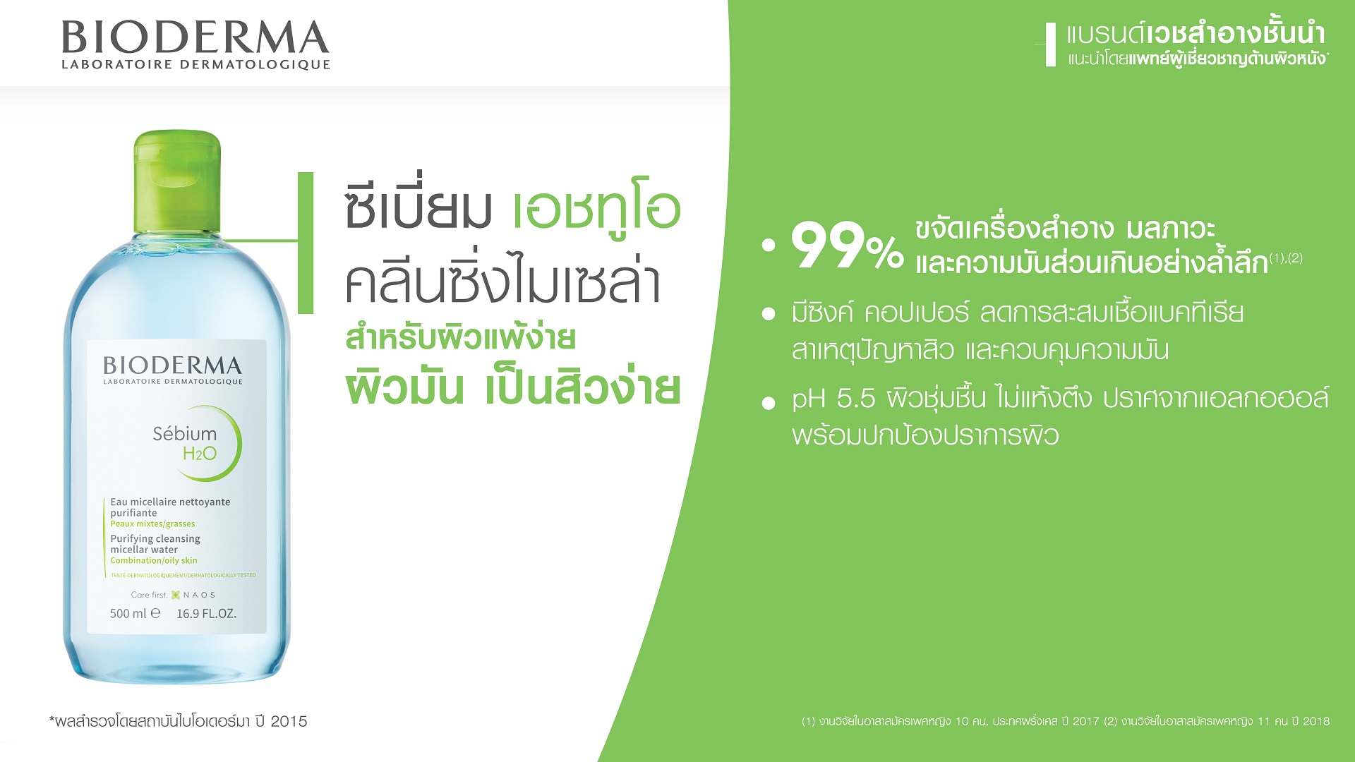 คลีนซิ่งสำหรับผิวหน้ามัน เป็นสิวง่าย_Bioderma