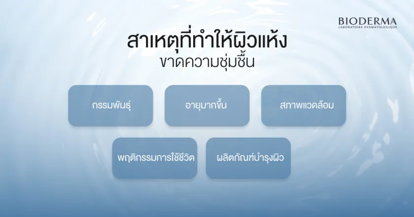 สาเหตุที่ทำให้ผิวแห้ง ขาดความชุ่มชื้น